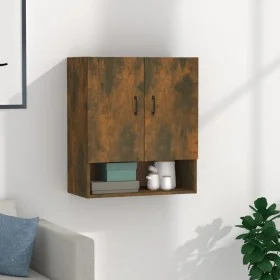 Smoked oak plywood wall cabinet 60x31x70 cm by vidaXL, Lockers and storage cabinets - Ref: Foro24-817588, Price: 46,52 €, Dis...