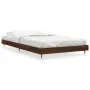 Oak brown engineered wood bed frame 90x190 cm by vidaXL, Beds and slatted bases - Ref: Foro24-832204, Price: 71,16 €, Discoun...