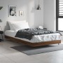 Oak brown engineered wood bed frame 90x190 cm by vidaXL, Beds and slatted bases - Ref: Foro24-832204, Price: 72,04 €, Discoun...
