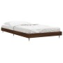 Oak brown engineered wood bed frame 90x190 cm by vidaXL, Beds and slatted bases - Ref: Foro24-832204, Price: 72,04 €, Discoun...