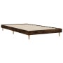 Smoked oak engineered wood bed frame 90x190 cm by vidaXL, Beds and slatted bases - Ref: Foro24-832098, Price: 76,59 €, Discou...