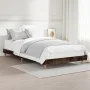 Bettgestell aus geräuchertem Eichenholzwerkstoff, 90 x 190 cm von vidaXL, Betten und Lattenroste - Ref: Foro24-832098, Preis:...