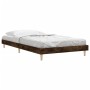Smoked oak engineered wood bed frame 90x190 cm by vidaXL, Beds and slatted bases - Ref: Foro24-832098, Price: 76,59 €, Discou...
