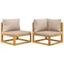 2-piece garden sofas with solid acacia wood cushions by vidaXL, Modular outdoor sofas - Ref: Foro24-360002, Price: 248,15 €, ...