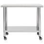 Küchenarbeitstisch mit Edelstahlrädern 80x60x85 cm von vidaXL, Wiederherstellung - Ref: Foro24-51636, Preis: 147,98 €, Rabatt: %