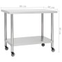 Küchenarbeitstisch mit Edelstahlrädern 80x60x85 cm von vidaXL, Wiederherstellung - Ref: Foro24-51636, Preis: 147,98 €, Rabatt: %