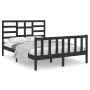 Schwarzer Massivholzbettrahmen 140x190 cm von vidaXL, Betten und Lattenroste - Ref: Foro24-3105909, Preis: 175,67 €, Rabatt: %