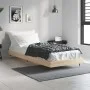 Sonoma oak engineered wood bed frame 75x190 cm by vidaXL, Beds and slatted bases - Ref: Foro24-832208, Price: 62,40 €, Discou...