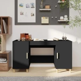 Schwarzer Sperrholzschreibtisch 140x50x75 cm von vidaXL, Schreibtische - Ref: Foro24-812763, Preis: 116,01 €, Rabatt: %