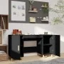 Schwarzer Sperrholzschreibtisch 140x50x75 cm von vidaXL, Schreibtische - Ref: Foro24-812763, Preis: 116,01 €, Rabatt: %