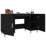 Schwarzer Sperrholzschreibtisch 140x50x75 cm von vidaXL, Schreibtische - Ref: Foro24-812763, Preis: 117,60 €, Rabatt: %