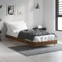 Estructura de cama madera de ingeniería roble marrón 75x190 cm de vidaXL, Camas y somieres - Ref: Foro24-832212, Precio: 64,4...