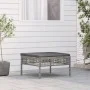 Gartenhocker mit grauem synthetischem Rattankissen von vidaXL, Gartensets - Ref: Foro24-319669, Preis: 54,18 €, Rabatt: %