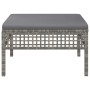 Gartenhocker mit grauem synthetischem Rattankissen von vidaXL, Gartensets - Ref: Foro24-319669, Preis: 54,95 €, Rabatt: %