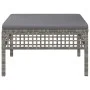 Gartenhocker mit grauem synthetischem Rattankissen von vidaXL, Gartensets - Ref: Foro24-319669, Preis: 54,18 €, Rabatt: %