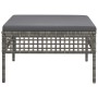 Garden stool with gray synthetic rattan cushion by vidaXL, Garden sets - Ref: Foro24-319669, Price: 54,95 €, Discount: %