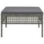 Gartenhocker mit grauem synthetischem Rattankissen von vidaXL, Gartensets - Ref: Foro24-319669, Preis: 54,18 €, Rabatt: %