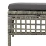 Gartenhocker mit grauem synthetischem Rattankissen von vidaXL, Gartensets - Ref: Foro24-319669, Preis: 54,18 €, Rabatt: %