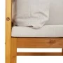 Modulare Ecksofas, 2 Einheiten, Akazienholz mit hellgrauen Kissen von vidaXL, Modulare Sofas für den Außenbereich - Ref: Foro...