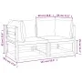 Modulare Ecksofas, 2 Einheiten, Akazienholz mit hellgrauen Kissen von vidaXL, Modulare Sofas für den Außenbereich - Ref: Foro...