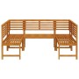 Conjunto de Bancos de Jardín 5 pcs Marrón