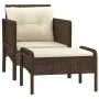 2-piece garden furniture set and brown synthetic rattan cushions by vidaXL, Garden sets - Ref: Foro24-319677, Price: 99,46 €,...