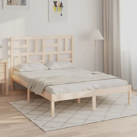 Solid wood bed frame 120x190 cm by vidaXL, Beds and slatted bases - Ref: Foro24-3105920, Price: 114,02 €, Discount: %