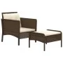 2-piece garden furniture set and brown synthetic rattan cushions by vidaXL, Garden sets - Ref: Foro24-319677, Price: 99,46 €,...