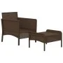 2-piece garden furniture set and brown synthetic rattan cushions by vidaXL, Garden sets - Ref: Foro24-319677, Price: 99,46 €,...