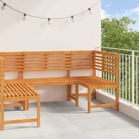 Conjunto de Bancos de Jardín 3 pcs Marrón