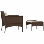 2-piece garden furniture set and brown synthetic rattan cushions by vidaXL, Garden sets - Ref: Foro24-319677, Price: 103,68 €...