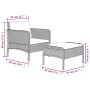 2-teiliges Gartenmöbel-Set und braune synthetische Rattankissen von vidaXL, Gartensets - Ref: Foro24-319677, Preis: 103,68 €,...