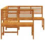 Conjunto de Bancos de Jardín 3 pcs Marrón