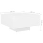 Weißer Sperrholz-Couchtisch 60x60x31,5 cm von vidaXL, Couchtisch - Ref: Foro24-806885, Preis: 41,71 €, Rabatt: %