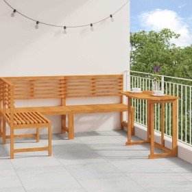 Conjunto de Bancos de Jardín 3 pcs Marrón