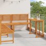 Conjunto de Bancos de Jardín 4 pcs Marrón