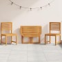 Juego Bistro de Jardín 3 pcs Marrón madera maciza de acacia