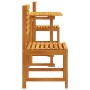 Juego Bistro de Jardín 3 pcs Marrón madera maciza de acacia