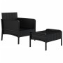 Garden furniture set 2 pieces and black synthetic rattan cushions by vidaXL, Garden sets - Ref: Foro24-319678, Price: 118,29 ...