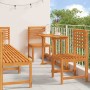 Juego Bistro de Jardín 6 pcs Marrón madera maciza de acacia