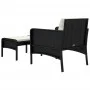 Set mit 2 Gartenmöbeln und Kissen Kunstrattan schwarz von vidaXL, Gartensets - Ref: Foro24-319678, Preis: 116,54 €, Rabatt: %