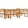 Juego Bistro de Jardín 6 pcs Marrón madera maciza de acacia
