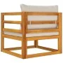 Solid acacia wood garden armchair with light gray cushions by vidaXL, Modular outdoor sofas - Ref: Foro24-360015, Price: 142,...