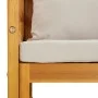 Gartensessel aus massivem Akazienholz mit hellgrauen Kissen von vidaXL, Modulare Sofas für den Außenbereich - Ref: Foro24-360...