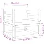 Gartensessel aus massivem Akazienholz mit hellgrauen Kissen von vidaXL, Modulare Sofas für den Außenbereich - Ref: Foro24-360...