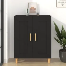 Aparador de madera contrachapada negro 69,5x34x90 cm de vidaXL, Aparadores - Ref: Foro24-812133, Precio: 76,31 €, Descuento: %