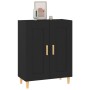 Aparador de madera contrachapada negro 69,5x34x90 cm de vidaXL, Aparadores - Ref: Foro24-812133, Precio: 85,85 €