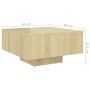 Sonoma Couchtisch aus Eichensperrholz 60x60x31,5 cm von vidaXL, Couchtisch - Ref: Foro24-806888, Preis: 48,90 €, Rabatt: %