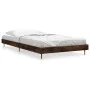 Smoked oak engineered wood bed frame 90x190 cm by vidaXL, Beds and slatted bases - Ref: Foro24-832306, Price: 80,48 €, Discou...
