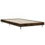 Smoked oak engineered wood bed frame 90x190 cm by vidaXL, Beds and slatted bases - Ref: Foro24-832306, Price: 80,48 €, Discou...